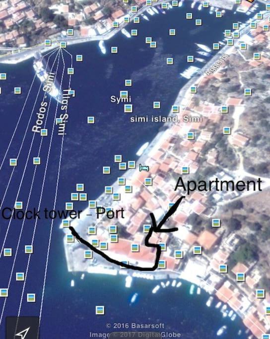Aegli Apartments Deluxe Simi Zewnętrze zdjęcie